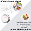 Festiva 50Pcs Gold Plastic Plates - 9 Inch White Plastic Plates with Gold Rim - Disposable Dinner Plates - include 50 salad&pasta Plate Perfect for Party&Wedding&Thanksgiving &Christmas