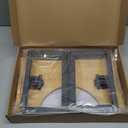 Bamboo Toilet Stool Foldable, 7 in, 8 in Or 9 in Adjustable Height Squat Stool Potty for Adults, Sturdy Poop Step Stool for Bathroom, Improve Squatting Posture, Non-Slip,500 lbs Capability (Black)