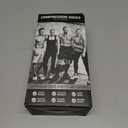 CHARMKING Compression Socks (3 Pairs) Knee High Compression Sock for Women & Men Stockings for Running, Cycling,Athletic (Small-Medium, 08 Pink/Pink/Black)