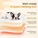 Bearhug Heated Cat Bed, Dog Heating Pad 28"18"[Two Replaceable Cover] Adjustable Temperature Pet Heating Pad with Steel-Wrapped Cord, Waterproof and Chew-Resistant for Cats Puppies Medium Animals
