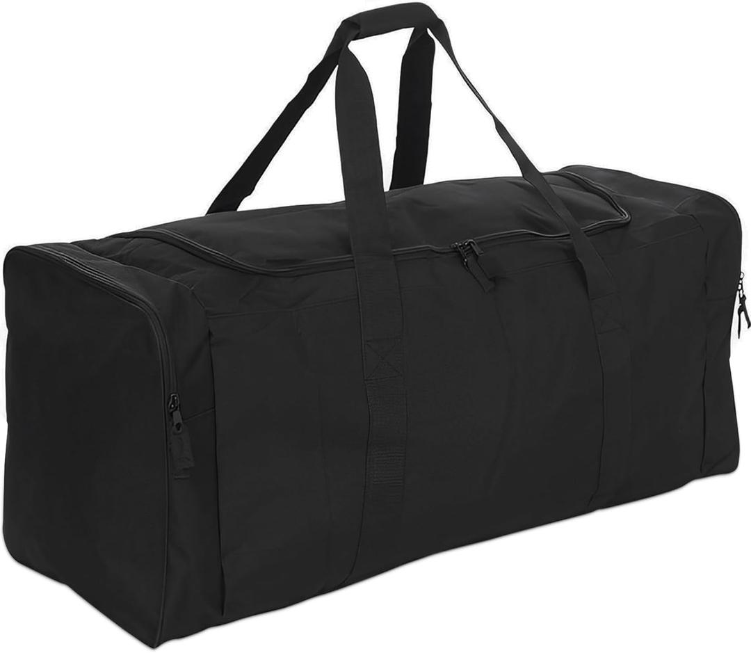 Jetstream Heavy Duty Multi Pocket Durable Sports Gym Equipment Travel Duffel Bag (36IN, XL 36" Black)