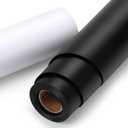 HTVRONT Permanent Vinyl Roll, 2 Rolls 12" x 14FT Black & White Adhesive Vinyl Compatible with Cricut Cutting Machine, Silhouette Easy to Weed & Transfer