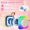 Karaoke Machine with 2 Microphones for Kids, Toys Birthday Gifts for Ages 3-12 Years Old Girls Boys, Mini Karaoke Microphone with Protable Bluetooth Speaker for Singing Party Outdoor Play
