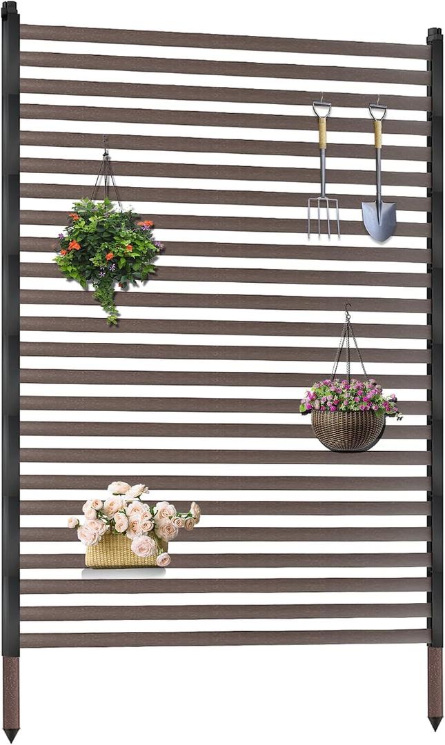 Outdoor Privacy Screens, 3FT X 5FT Decorative Privacy Fence Panels for Patio, Backyard and Garden(Brown)