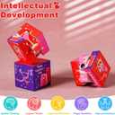 3 x 24 Pack Premium Valentine's Day Mini Cubes Set with Cards & Bags, 3x3x3 Puzzle Cubes (1.18 Inch) Heart-Themed Classroom Exchange Gifts, Valentines Gift, Bulk Party Favors, Goodie Bag Stuffers for Kids