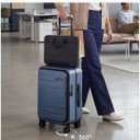 LUGGEX Carry On Luggage Top Opening, FLA Aluminum Frame Trunk Style Luggage, Polycarbonate Hard Shell Suitcase (FX-Enhance, Blue, 20 Inch, 38L)