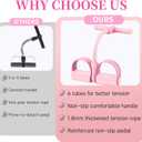Pedal Resistance Bands with Handles, Upgrade 6-Tubes Manual Tension Training Pedal, Natural Rubber Foot Pedal Resistance Bands, Multifunction Fitness Bands for Abdomen, Waist, Arm, Leg