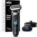 Braun Electric Shaver for Men, Series 7 7127cs, Wet & Dry Shave, Turbo & Gentle Shaving Modes, Waterproof Foil Shaver, Engineered in Germany, with Beard Trimmer, Charging Stand, Space Grey