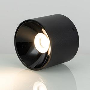 5CCT 12W Led Ceiling Spotlight Indoor Dimmable 4.72" Cylinder Light,2700K-3000K-3500K-4000K-6000K Selectable,CRI 95+ Modern Spot Light Black 36 Angle Accent Ceiling Lighting,1 Pack