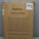 Adjustable Baby Safety Swing Gate, Hardware-Mounted Metal Gate for Stairs and Doorways, Secure Latch for Kids and Pets (Black, 24"-40.5" W x 28.75" H)
