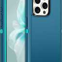 for iPhone 15 Pro Case Heavy Duty Protective Shockproof Dropproof 3-Layer Full Body Protection [Without Screen Protector] Tough Rugged Cover for Apple iPhone 15 Pro 6.1",Turquoise