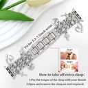 YONWORTH Cuban Chain Band Compatible with Apple Watch Bands 38/40/41/42/44/45 46 49mm Women,Bling Diamond Chain Dressy Metal Wristband Cute Charms Pendants for iWatch Series 10 9 8 7 6 5 4 3 SE Ultra