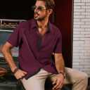 PJ PAUL JONES Men's Short Sleeve Button Down Casual Dress Shirt (S)