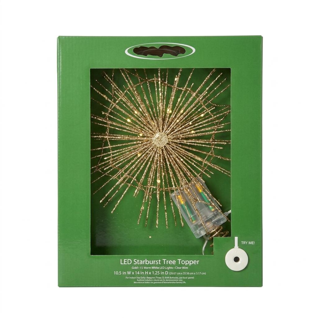 3 x LED Starburst Tree Topper 