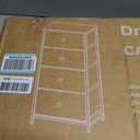 DUMOS Night Stand with 4 Drawers, Bedside Table for Bedroom white