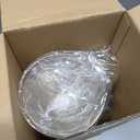 Yinkin 25 Cups and 25 Spoons Plastic Martini Glasses Disposable Cocktail Glasses Mini Martini Plastic Cups Dessert PVC Shot Unbreakable with Spoons for Weddings Party Wine Food (Glitter Gold,5 oz)