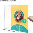 Relx Acrylic Sign Holder 8.5 x 11, Plastic Frame Flyer Holder, Double Frames Clear Acrylic Display Stand for Store, Restaurant (10 pack)
