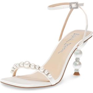 Betsey Johnson Women's Jacy Heeled Sandal (10, Ivory)