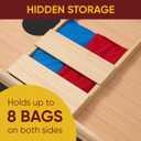 Regulation (4x2) or Tailgate (3x2) Cornhole Board Set for Adults, Premium Wooden Bean Bag Toss Game with 8 All-Weather Bean Bags, Integrated Bean Bag Storage, Foldable Legs Outdoor Game