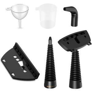 EM-317 Steam Cleaner Accessories Kit, Includes Fabric Steamer Tool, Window/Door Cleaning Tool, Bent Nozzle, Towel Sleeve, Measuring Cup, Funnel for Multi-Surface Cleaning Home, Kitchen, Car