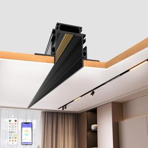 Magnetic Track Lighting Rail, 4-Wire Recessed Aluminum Rail for LED Track Light System, Flush Mount 24V Low Voltage Adjustable Track for Ceiling (39.4inch/3.3ft), 1 Pack Track Rail