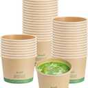 Restaurantware Paper Soup Containers 200 Pack Of 16 oz Disposable Kraft To Go Hot Soup Serving Bowls BPI-Certified Compostable Leakproof Stackable Food Containers For Noodles, Pasta And Desserts