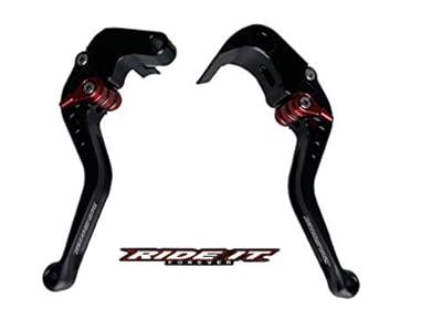 Short Adjustable Brake Clutch Levers for GSXR 600 GSXR 750 2006-2022,GSXR 1000 2005-2006,GSXR1000 2009-2022,GSX-S1000/F/ABS 2015-2020-Black