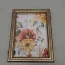 Concepts 5x7 Gold Ornate Beaded Resin Picture Frames With HD Clear Glass, Extra Durable Photo Frames - Display Wallhung/Tabletop Vertically Or horizontally