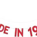 XIAOLUOLY Red Glitter Banner, Pre-Strung, Funny 29TH Birthday Party Decorations Bunting Sign Backdrops, Made in 1997