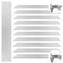 30 PCS Shim Stock Assortment, Thin Metal Strips Shims Stock 304 Stainless Steel 1" W x 6" L, Corrosion Resistant, Burr-Free, Bendable Metal shims for Leveling & DIY, 10 Thickness (0.0007"-0.01")