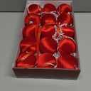 Woration 15pcs Christmas Tree Velvet Ball Hanging Red Ornaments DIY Decorations 2.36 inches Flocked Balls Shatterproof for Tree Xmas Holiday Party