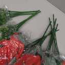 Lyrow 12 pcs  Violet Artificial Flowers, UV Resistant Faux Flowers Outdoor, Faux Silk Flowers, Fake Violet Flowers Bulk for Front Porch Hanging Garden Courtyard Farmhouse Home(Red, White)