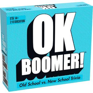 GOLIATH OK BOOMER! Card game for 14 years, family games, also suitable for adults old school vs. new school, trivia playing cards, questions for 2 generations
