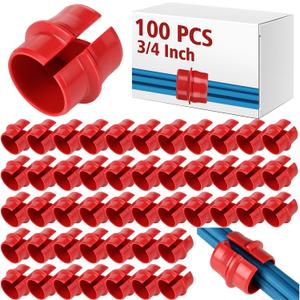 Copkim 100 Pcs Non Metallic Cable Connectors NM Wire Fixing Buckle, Labor Saving Snap Style Installation for Wiring, Single 14/2-10/3 Awg, Two 14/2-12/2-14/3 Awg, Etl Certified (3/4 Inch)