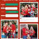 Disney family matching sweatshirt Stitch Mickey Spiderman print long sleeve winter Christmas mom dad kids loose fit red (Red)