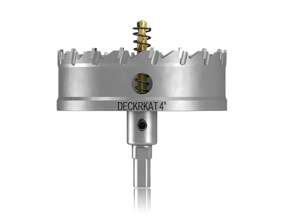 4" TCT Hole Saw for Hard Metal, Heavy Duty 100mm Tungsten Carbide Tipped Hole Cutter with Spring-Loaded Pilot Drill Bit for Stainless Steel, Metal, Iron, and Plastic