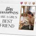 Pet Lover Picture Frame, Best Dog Gifts, Dogs Are a Girls Best Friends, 4x6 Inch Wooden Bedroom Tabletop Decorations Dog Friendship Memories -D05