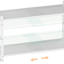 Ipotive Multi-Functional Metal Shoe Rack,Expandable Adjustable Stackable Kitchen Organizer,Metal Shelf risers for cabinets, Kitchens and Closet, Bathroom(White/Large)