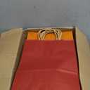 qiqee 100Pcs Medium Size Paper Gift Bags with Handles - 11"x8.3"x4.3" Kraft Small Party Bags - 16 Solid Colors