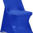 LEBENGURU Stretch Spandex Folding Chair Covers 30PCS, Universal Elastic Fitted Chair Cover Protector for Wedding, Party, Banquet, Holidays, Celebration (Royal Blue)