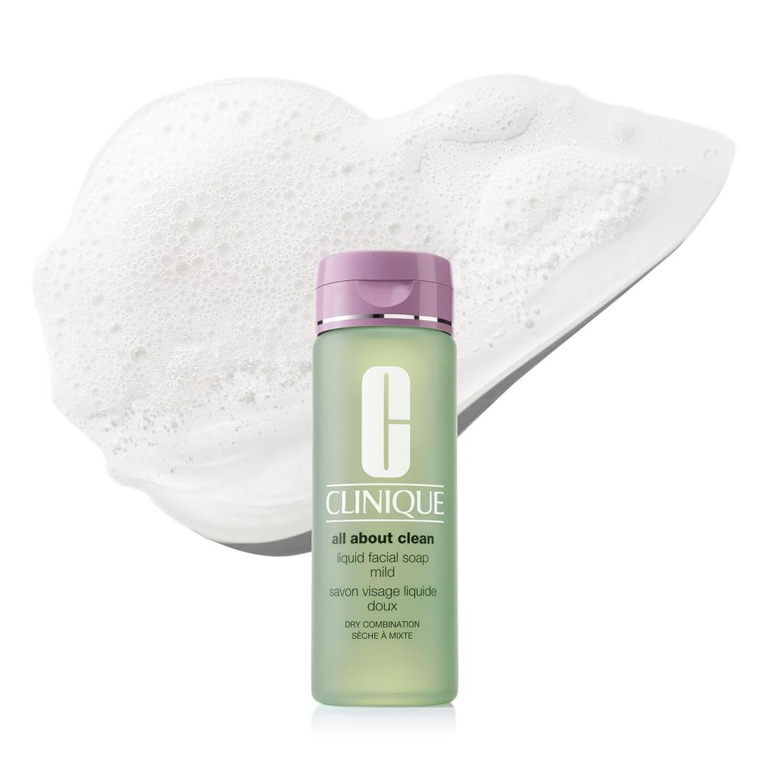 Clinique 3-Step All About Clean Liquid Gentle Facial Cleanser Soap For Dry Combination Skin | Type 2