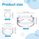 Amyhill 100 Pcs Crystal Sphere Stand Acrylic Sphere Stand Clear Plastic Single Egg Holder for Golf Ball Tennis Baseball Softball Marbles Collections ,3 Size