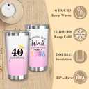 40th 1986 Birthday Gifts for Women, 40 Year Old Birthday Fabulous Gifts for Women, Cool 40th Gift Canvas Tote Bag Set for Woman, Turning 40th Cup Gift Basket for Her Mom Sister Wife