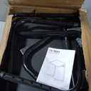 TV Tray Table Set of 2, 6 Height & 3 Tilt Adjustments, Black, 2pcs
