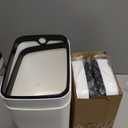 2 Pack 2.7 Gal Bathroom Trash Can with Lid, Automatic Trash Can Small Smart Garbage Can Touchless, Slim Motion Sensor Waterproof Plastic Trash Bins for Bedroom Office Kitchen Toilet (White)