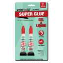 Super Glue Liquid&Gel, Instant Adhesive, Multipack Cyanoacrylate Strong Clear Glue for Shoe Sole Repair Ceramic Plastic Metal Wood Pottery Leather Aquarium Glass, Rubber, Strong Bonding (2 x 3g)