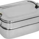 Rectangle Double Decker Stainless Steel Lunch Box