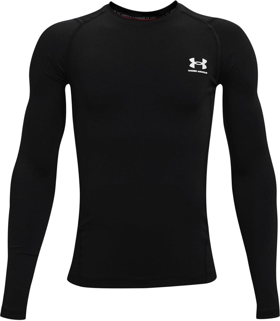 Under Armour Kids HeatGear® Armour Long Sleeve (Big Kids) (Black) Large