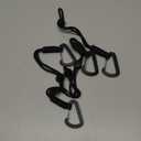 4-Pack Paracord Keychains with Clips, 10 Inch Braided Lanyard Strap D Ring Adjustable Buckle Backpack Accessories for Camping/Hiking/Fishing/Traveling/Outdoor [Black]