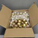 6 FEET Christmas Ball Garland Ornaments Shatterproof Xmas Hanging Balls Decorations for Home Indoor Outdoor Mantel Holiday Party Wedding Tree - Red Green Gold